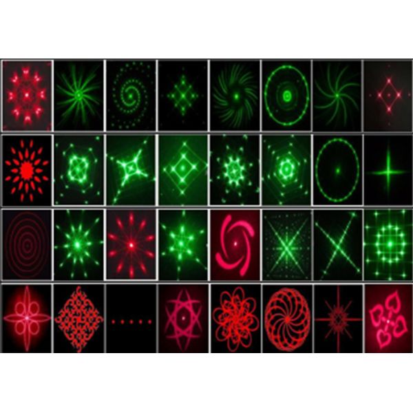 Mini Battery Laser Light RGB Color With AC Plug