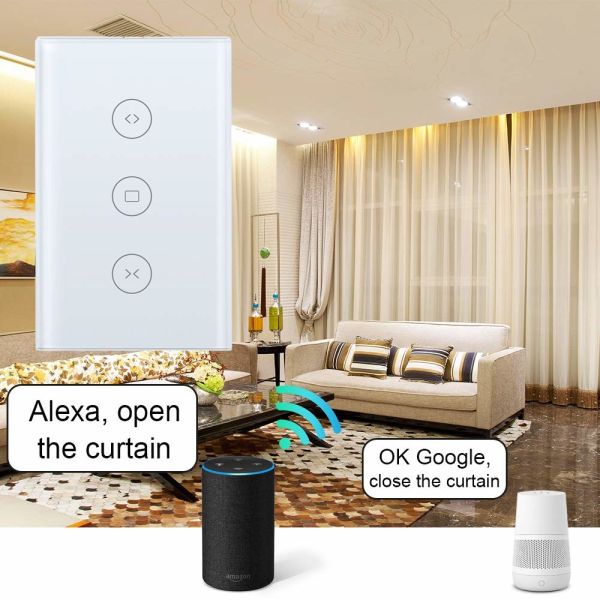Smart Home 1/2/3/4 Gang Glass Panel Wifi Touch Switch Voice Control Light Wall Switch With Google&Alexa