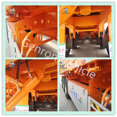 Barrier Open Top 45Ton Shipping Container Transport Trailer