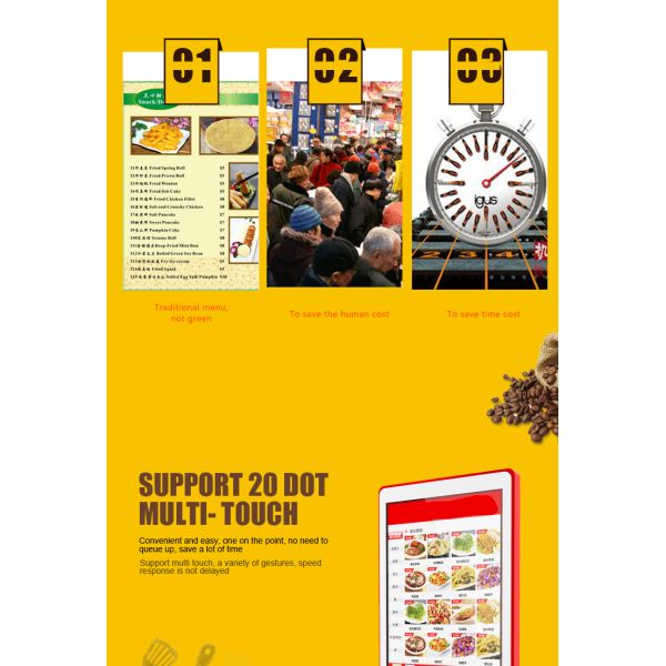 Capacitive Touch Screen Self-service Paying Machine 32inch Ultra-thin Smart Wall-mount LCD Display with Printer and NFC