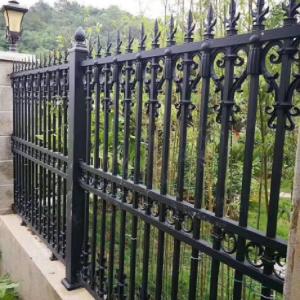 Quality Wholesale 6ftx8ft garden black metal fences Wrought Iron Fence for sale