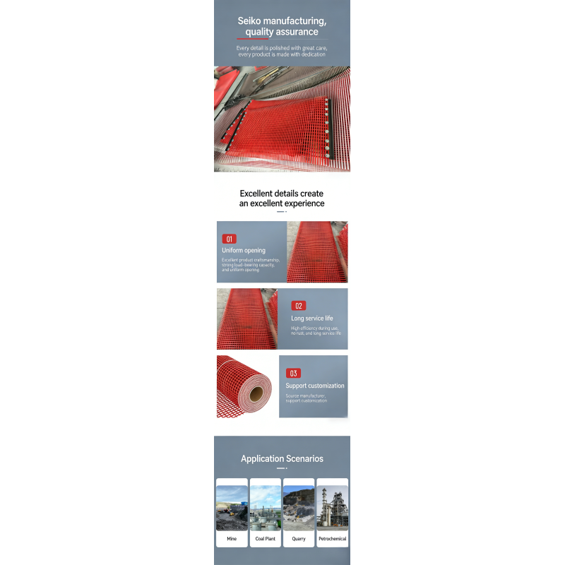 Polyurethane Dewatering Screen with 0.1mm Slot Opening and Steel Frame Reinforced for High Wear Resistance in Mining Screening Equipment