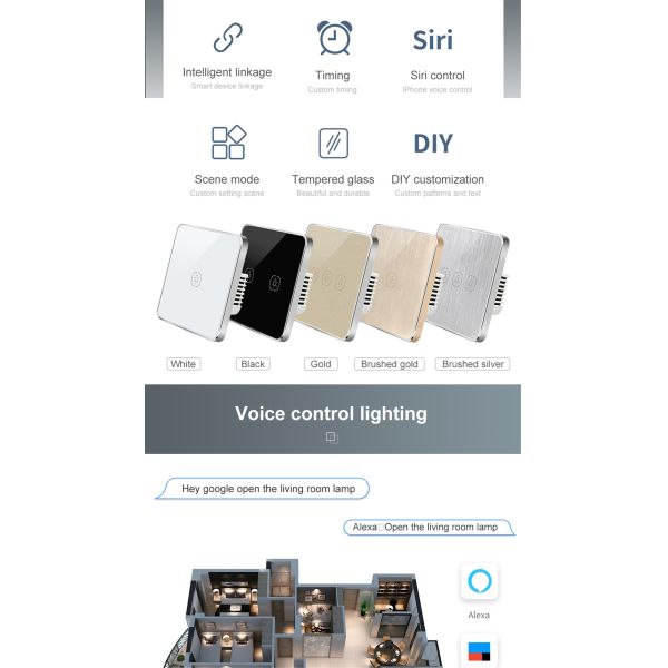 Zigbee Smart Lighting Controller 3 Gang