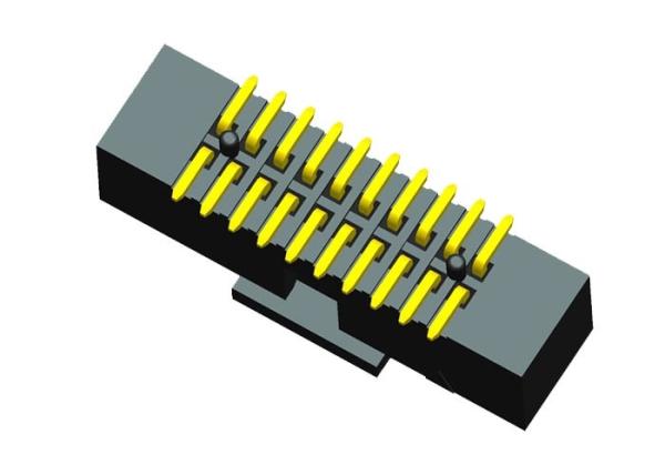 Buy SMT CAP Type Box Header Connector 1.27mm Pitch Gold Flash Contact Plating at wholesale prices