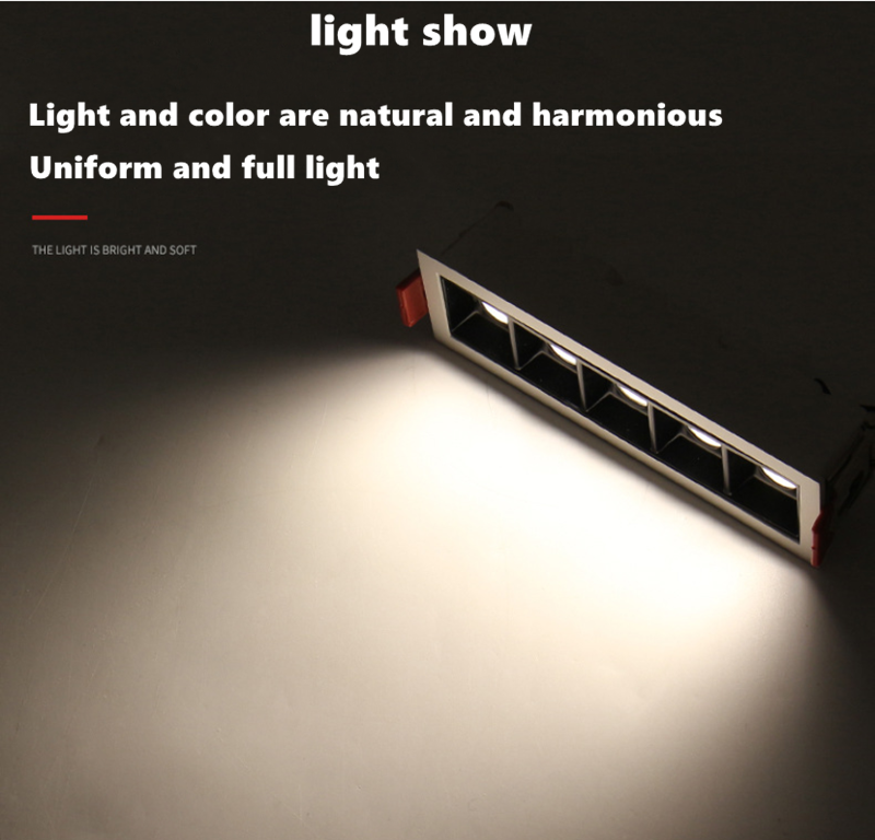 IP55 Ceiling Recessed Led Strip Lighting 7W 10W 2700K-3000K Warm White