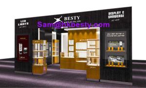 China jewellery fair booth display showcases and window cabinets on sale