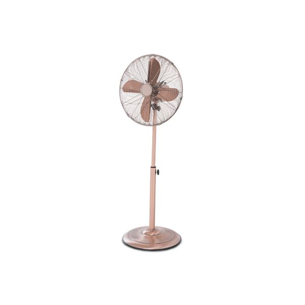 18" 3 Speed Retro Floor Fan 4 Blade Height Adjustable 220V 50Hz VDE Plug