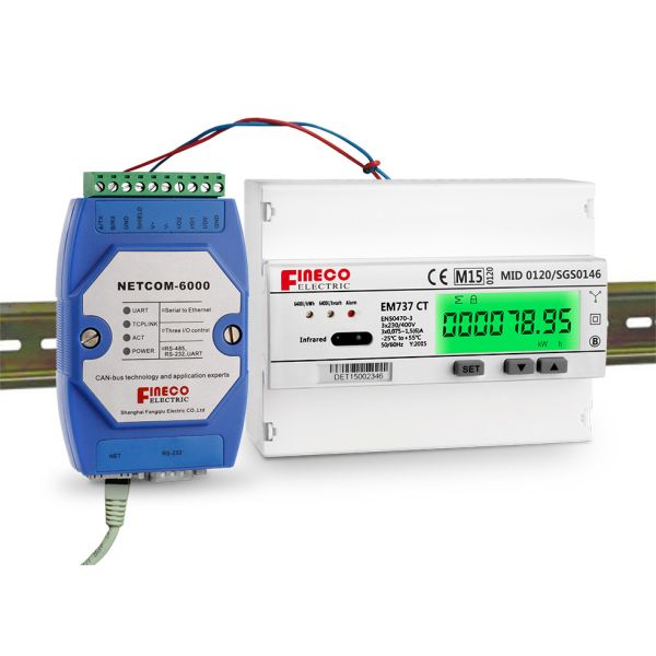 MID Approved Three-Phase Modbus Energy Meter EM737 CT 3*230/400V 10 100 A