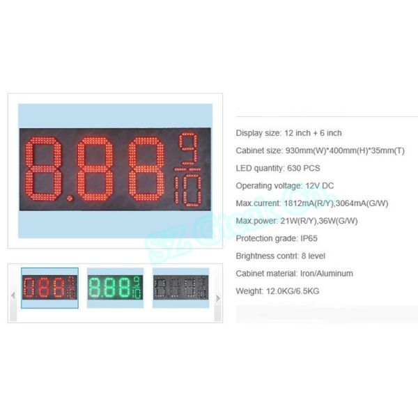 customized large 7 segment led display 5 digits