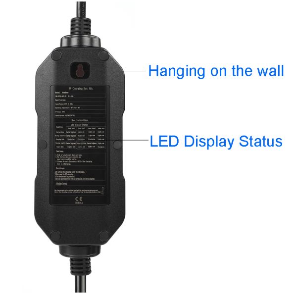 Schuko Plug SAE J1772 Type 1 Portable EV Charger With Control Box