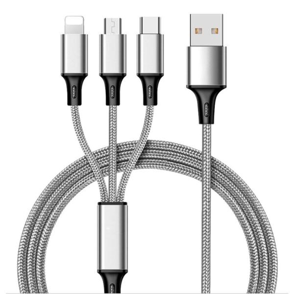 Buy Type C USB 3 In 1 Data Cable , 3 In One Charging Cable Multi Function at wholesale prices