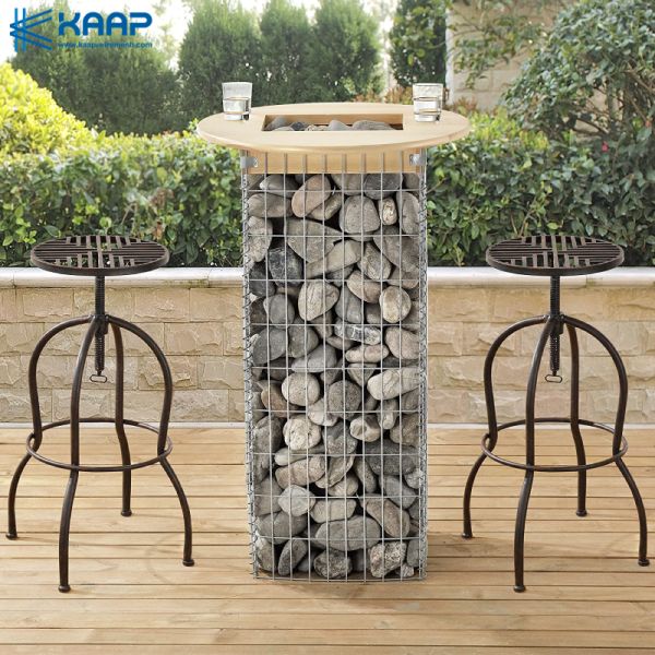 Hot Dip Galvanized 5x5cm Welded Mesh Gabion 1x1x0.5m