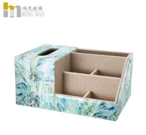 Classic Creative Desk Organizer Box Combined With Tissue Box Multiple Function