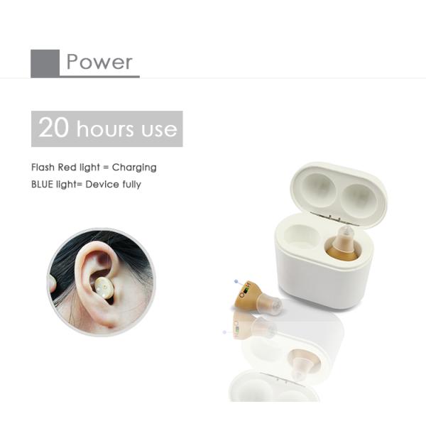 Deafness White Hearing Aids 100% Rechargeable Micro Bionic Sound Amplifier