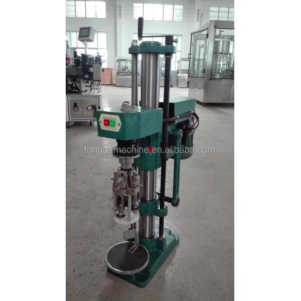 capping machine for glass bottle, aluminium cap sealer for small bottling plant