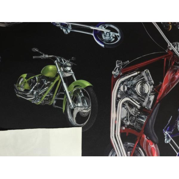 New Printing ! 100% cotton MOTORCYCLE Pattern for casual clothing Jacquard knitted fabric