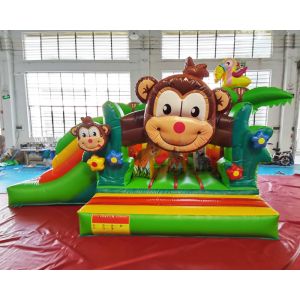Monkey Inflatable Bouncer Slide Commercial Bounce House Combo