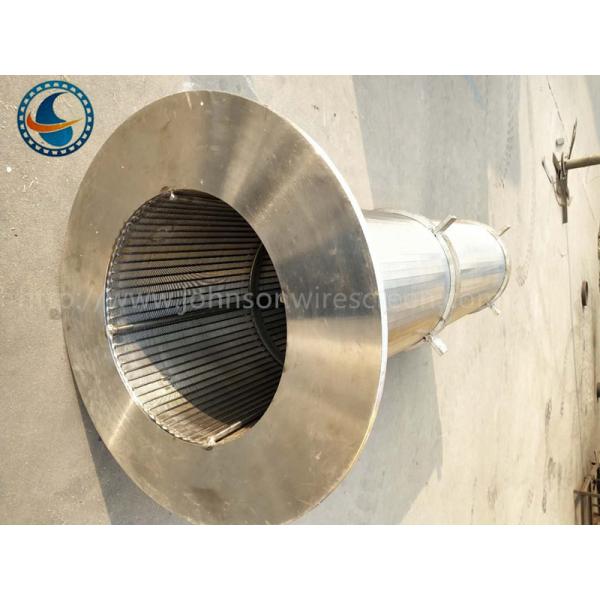 SS 304 Slotted Flange Wire Mesh Tube Full Welding Johnson Vee Wire Screen