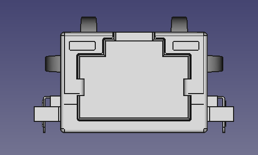 Mid mount RJ45 PCB Edge Low Profile Jack W /LED , LPJE4713AHNL