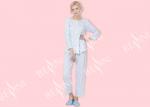 Premium Women'S Cotton Knit Pajama Sets Long Sleeve Long Pants Eco Friendly