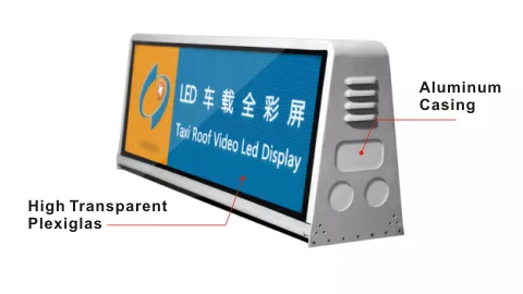 Pixel Composition 1R1G1B Led Pixel Display Sign Double Sides Taxi Roof Top