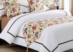 Polyester Cushion 100% Cotton Hotel Bed Runners White Plain Bed Sheet Set