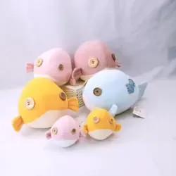 Quality OEM ODM Micro Terry Globefish Handbell Toys Stuffed Sea Animal Toys Rattle for sale