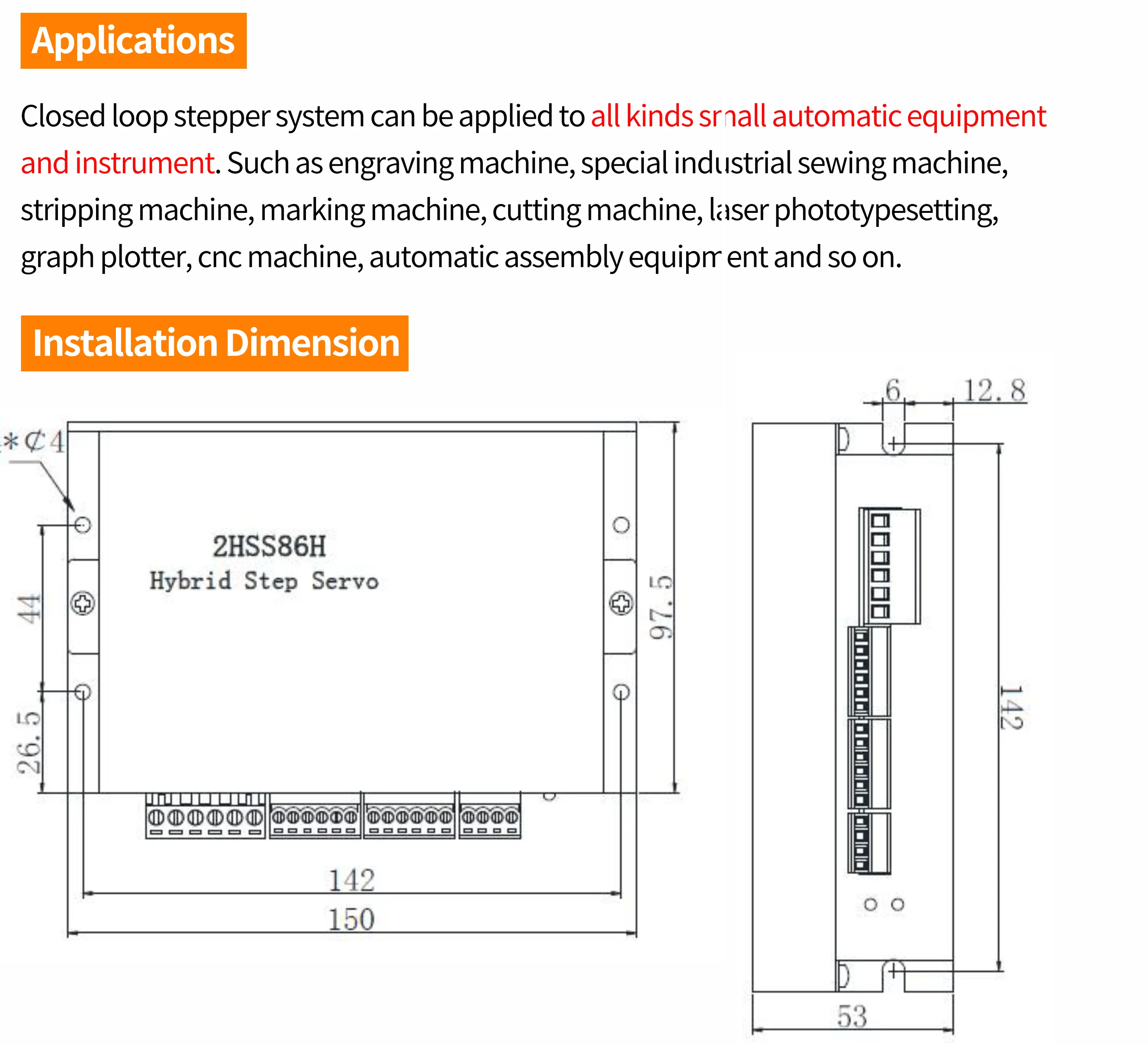 Nema34 Closed Loop Servo Motor 650oz-In 82mm 2HSS86 Driver CNC Controller Kit