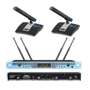 China 2CH Dual Channel UHF Wireless Microphone System High Sensitive on sale