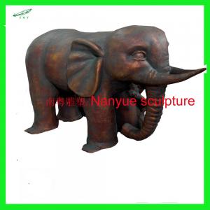 Quality customize size animal fiberglass statue large bronze elephant model as decoration statue in garden /square / shop/ mall for sale