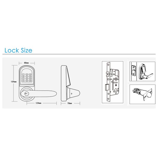Fingerprint Bluetooth Smart Door Lock , Wireless Electronic Door Locks For Homes With Deadbolt