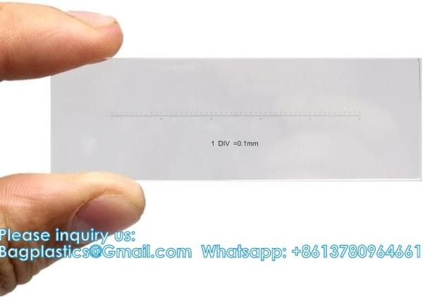 Buy Lab Microscope Slides DIV 0.1 Mm Calibration Slide Length 50 Mm Horizontal Scale Ruler-Linear Scale Stage Micrometer at wholesale prices