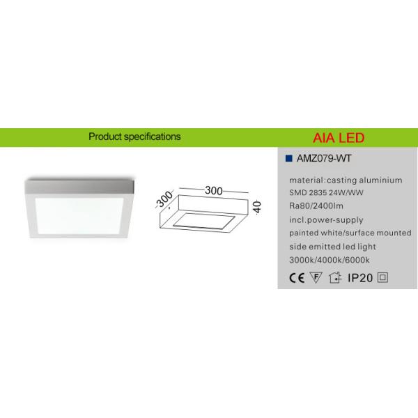 RA80 PF96% Surface mounted Black 24W LED panel light led downlight led ceiling light