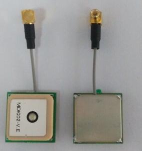 China Car GPS Ceramic Patch Antenna 1575 MHz With MCX Connector RF 1.13 Cable Gray on sale