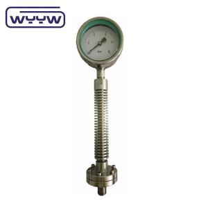 China OEM ODM Diaphragm Seal Pressure Gauge High Temperature With Cooling Tube on sale