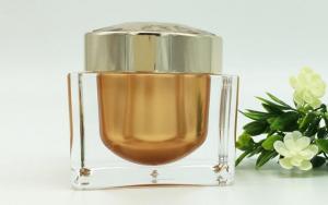 China 30G 50G luxury square skin lotion plastic acrylic cream cosmetic bottles jars on sale