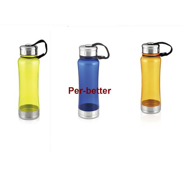 plastic water bottle with lockable cap