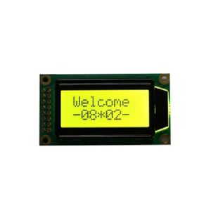 China 8*2 Character STN Monochrome 6H Wide Temperature LCD Module on sale