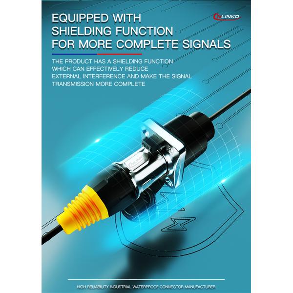 CNLINKO Waterproof Dual RJ45 Connector, UTP CAT5E RJ45 Connector for Led Lighting