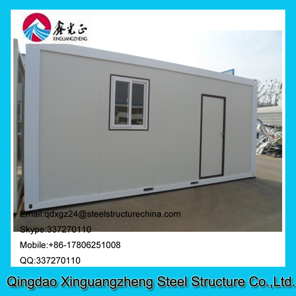 Flat pack container living house with windows