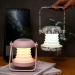 5W Portable Table Lamp 2 In 1 Foldable LED Table Lamp With Cosmetic Mirror