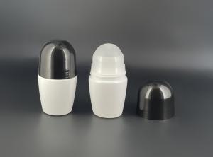 Quality Black Cap Round Empty PP Plastic Roller Ball Bottles 50ml for sale