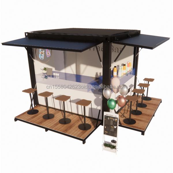 Fast and Convenient Stall Customized Color Retail Store in a 10ft Pop-Up Coffee Shop with Wall 50/75/100mm Wave Sandwich Panel