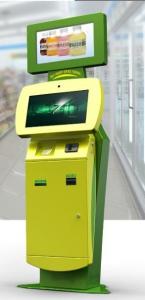 China Card Printer Self Payment Kiosk floor standing , interactive display on sale