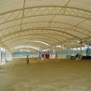 Quality Q235 Tension Membrane Structure Building PU 0.6mm Roof Waterproof for sale
