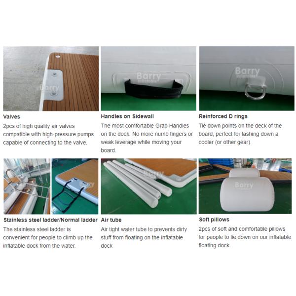 Water Floating Entertainment Floating Dock Inflatable Pontoon Fishing Boats With Ladder
