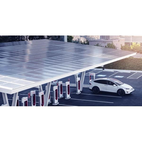Galvanized Anodized Solar PV Panel Car Parking Racks