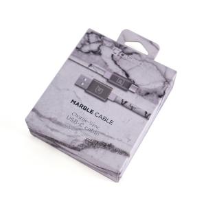 China Gloss Lamination USB Data Cable Packaging Box Printing With Hanger on sale
