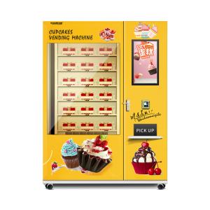 Quality Large Capacity Slice Cake And Cupcakes Vending Machine With Cooling And Elevator System for sale