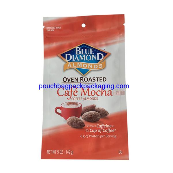 Buy Custom stand up pouch with zipper, Printed Aluminum Foil standing zip bag for almond at wholesale prices